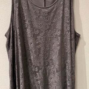 LOFT Elegant Gray Lace Women’s Top